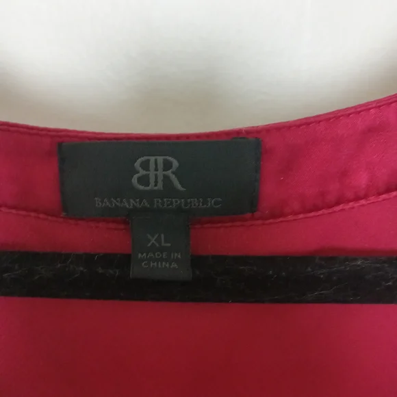 Banana Republic Red Pop Over 100% Silk Sleeveless Dress - Picture 5 of 14